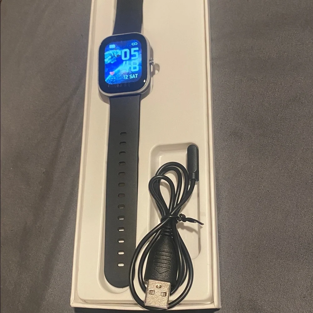 Smart Watch with Black Band